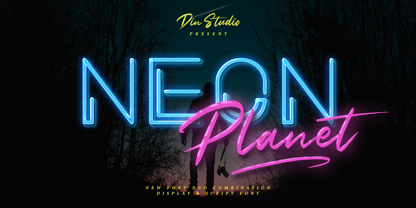 Ejemplo de fuente Neon Planet #1